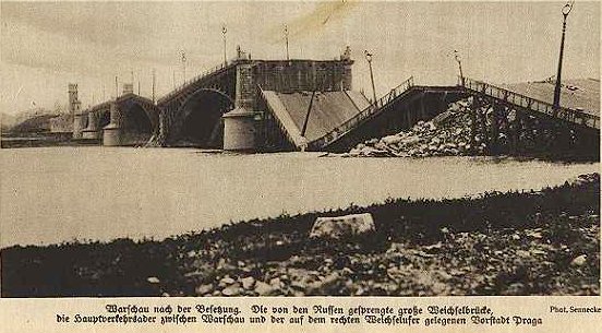 Poniatowski bridge – destroyed in the Great Retreat in 1915