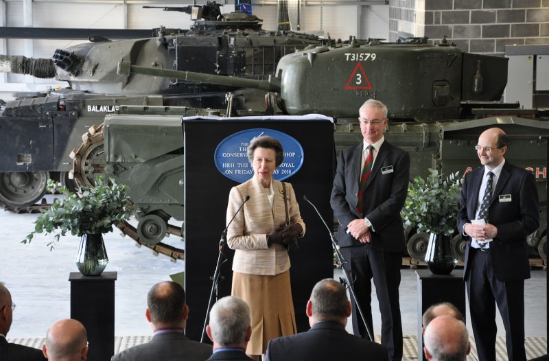 The Princess Royal with Peter Gilchrist and Richard Smith looking on