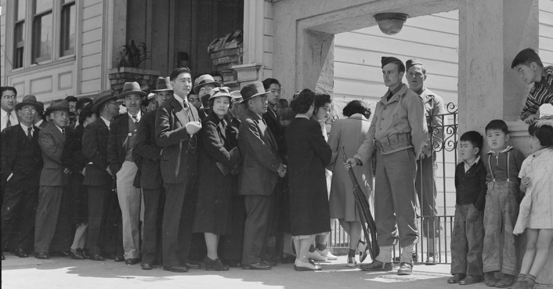 Wartime Civil Control Station in San Francisco, California. National Archives