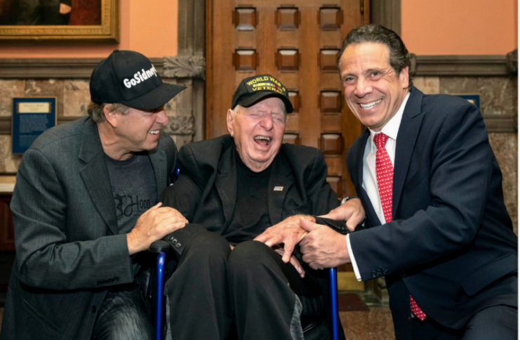 Sidney Walton and son Paul Walton meet Gov Cuomo. Photo credit: Sidney Walton gosidneygo.com