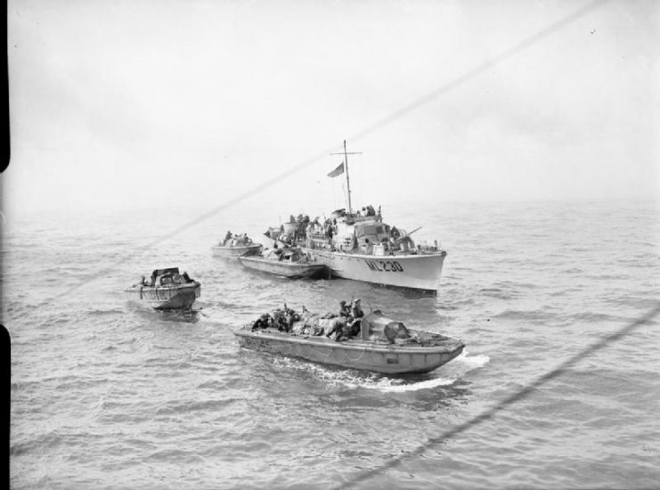The Royal Navy during the Dieppe Raid.