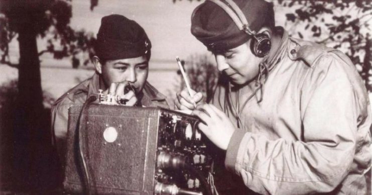 Code talkers at work, Australia, July 1943