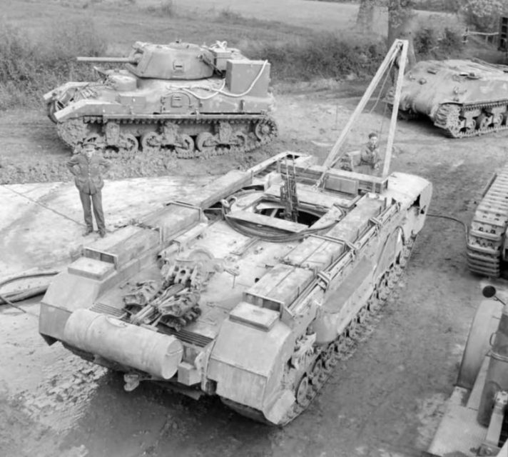 Churchill ARV and Ram tank at Aborfield, 23 April 1943