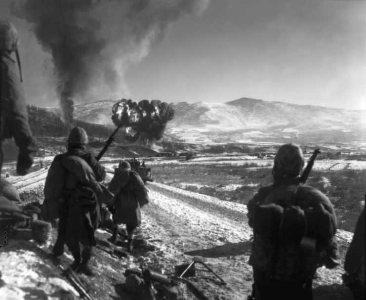 Naplam strike at Chosin.