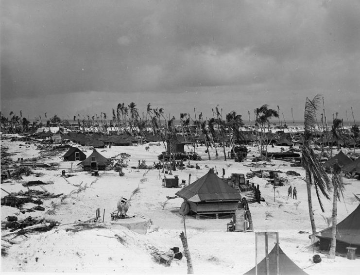 US Base tents Betio Tarawa.