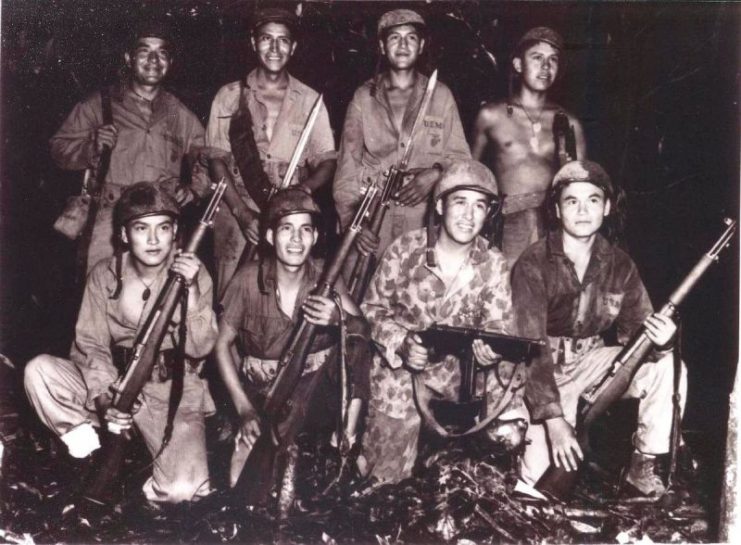 Code Talkers on Bougainville, 1943.