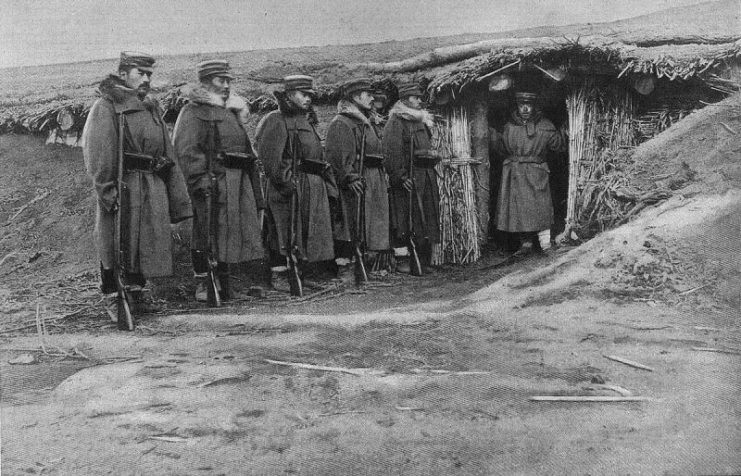 Japanese riflemen in the Russo-Japanese War