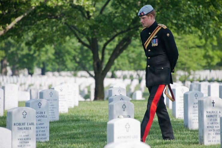 Prince Harry visits the Arlington National Cemetery. Photo: DVIDS – CC BY 2.0