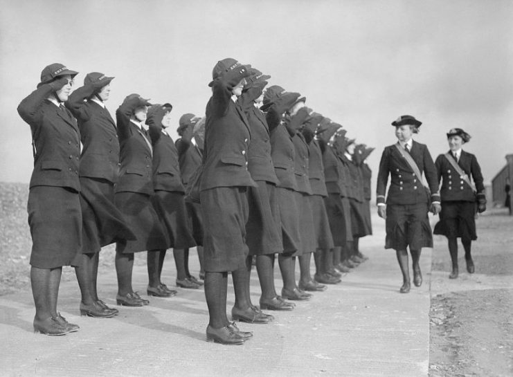 Wrns at Work. 1940, at a Fleet Air Arm Station.