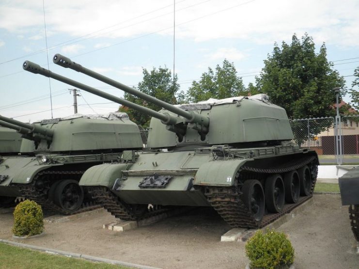 ZSU-57-2 self-propelled anti-aircraft gun.