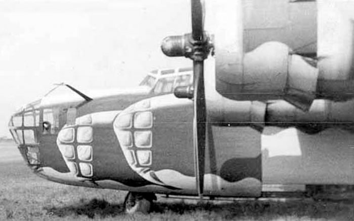 B-24D of 392nd Bombardment Group, 579th Bombardment Squadron, known as Minerva (USAAC Serial No. 41-23689). A veteran of the Ploesti oil refinery raids,