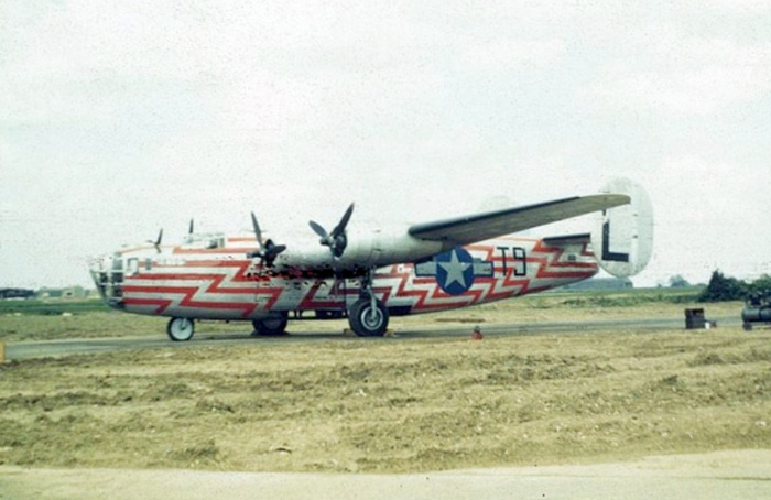 Silver Streak, the assembly ship for the Liberator crews of the 466th Bombardment Group, based at RAF Attlebridge.
