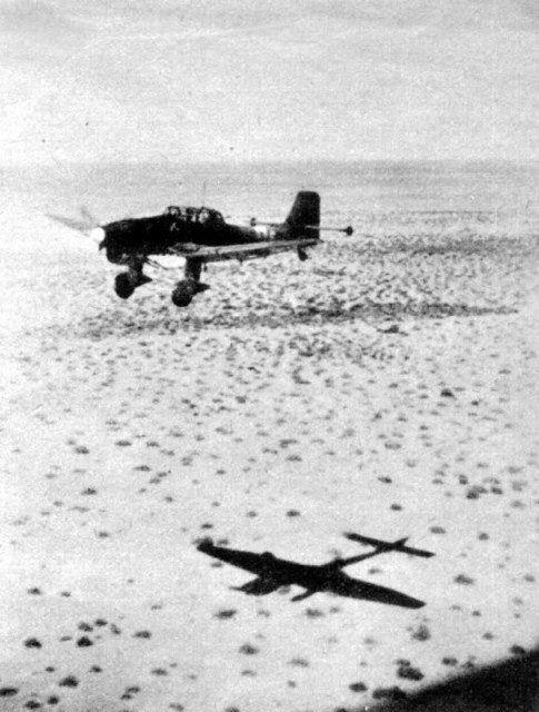 Truly low-level flight of the Ju 87