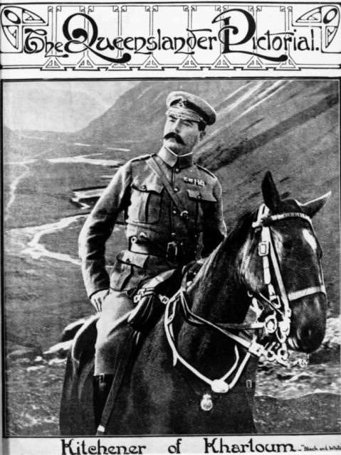 Kitchener succeeded Roberts in November 1900 and launched anti-guerrilla campaigns – 1898 photograph in 1910 magazine.