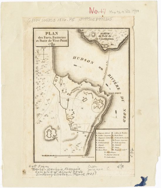 West Point fortifications 1780, designed by Kościuszko