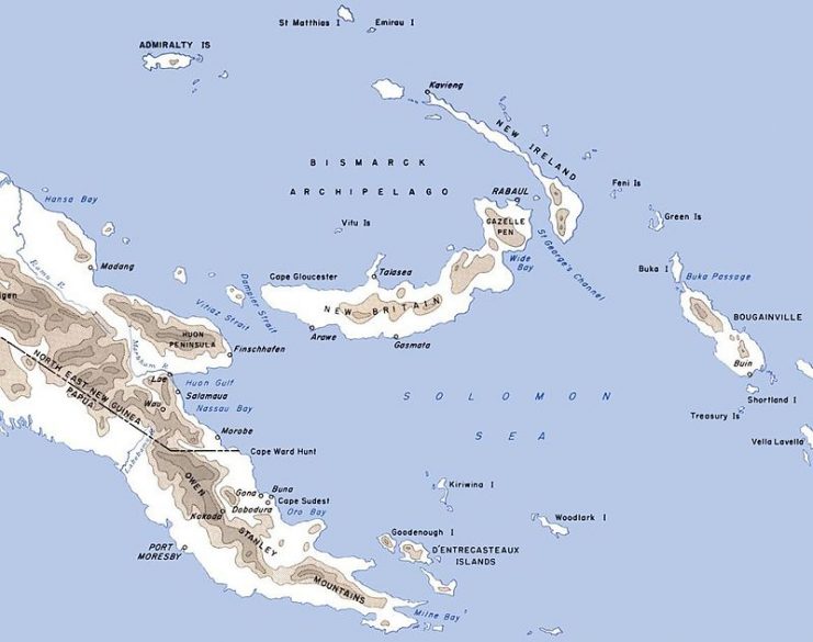 Map of Eastern New Guinea.