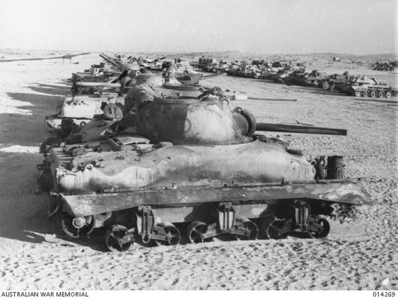 Sherman II (M4A1) in Tank park in North Africa