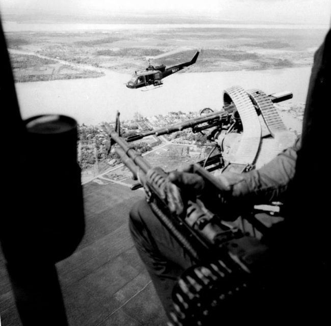 UH-1B Huey during a combat mission near Can Tho, Republic of Vietnam, on 9 November 1967.