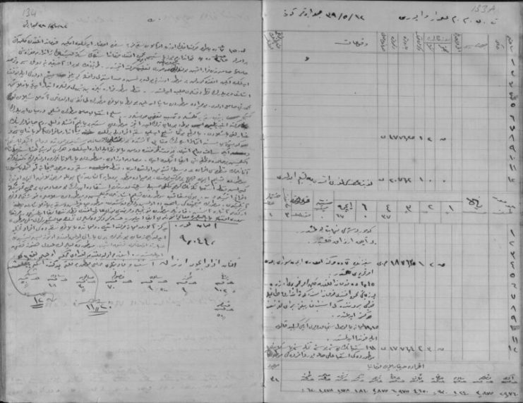 Sample page from ship’s log