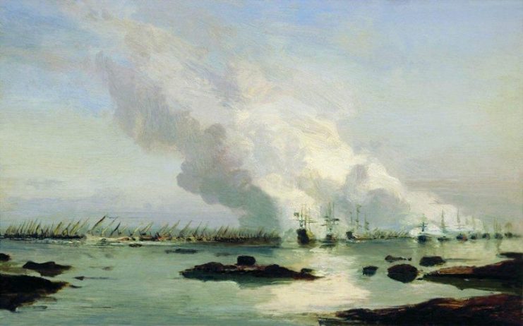 Battle of Gangut by Alexey Bogolyubov – Saratov State Art Museum