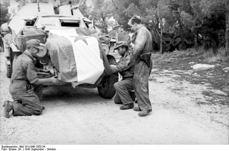 SdKfz 222 in Yugoslavia. Photo: Bundesarchiv, Bild 101I-049-1553-34 / Gruber, Dr. / CC-BY-SA 3.0