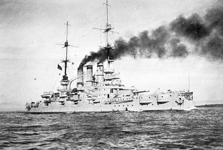 SMS Pommern, 1907. By Bundesarchiv – CC BY-SA 3.0 de