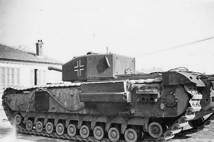 Captured British Churchill Mk III tank 2