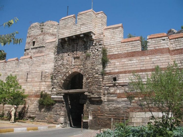 The Theodosian Walls in Constantinople. Gate of Springs(Silivri).