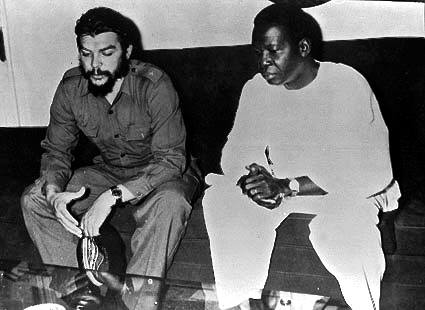 Che Gevara in Africa with the first presdient of Ghana.