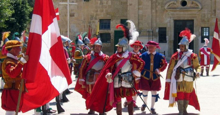 Reenactment of the Knights Hospitalers during the Great Siege of Malta.