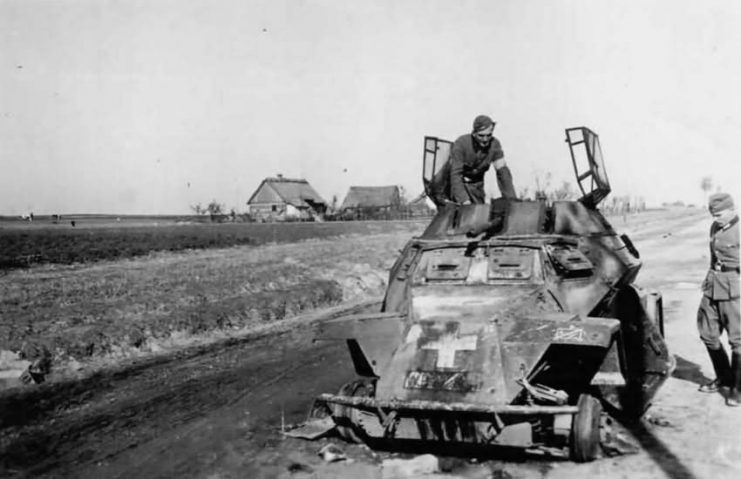 Destroyed SdKfz 221 Poland 1939