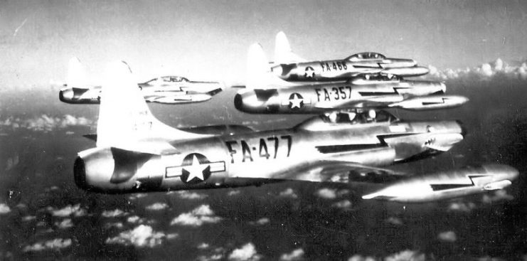 F-94B’s of the 4th Interceptor Squadron.