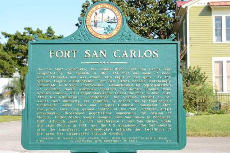 Historical marker of the fort. Photo: Judson McCranie – CC BY-SA 3.0