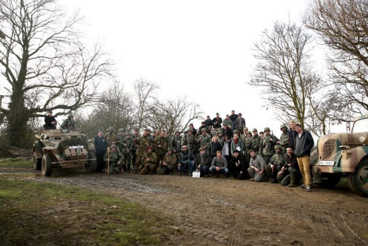 Crew and top re-enactors