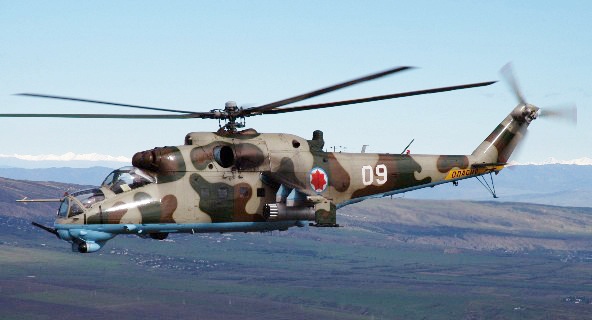 Georgian Air Force Mi-24 on Patrol
