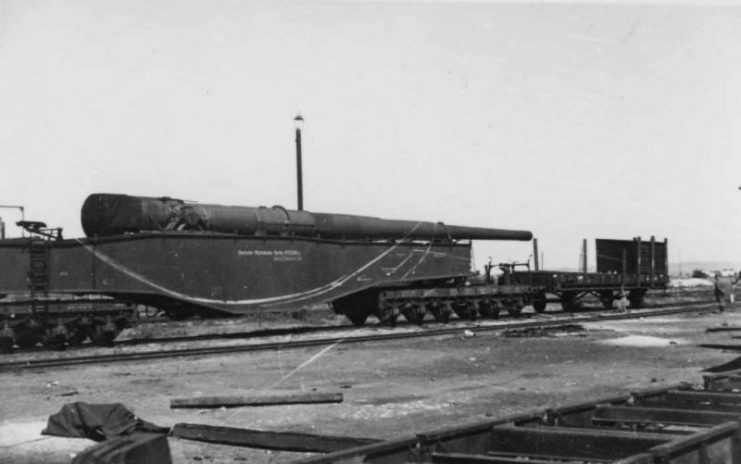 German 28 cm K5 (E) railway gun Sevastopol Crimea eastern front