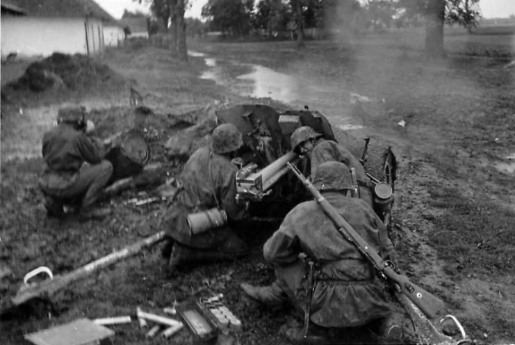 Gun Crew opens fire with Pak 36 on Eastern Front.