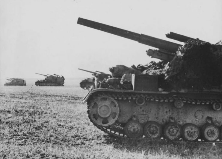 Hummel howitzers at Kuban.