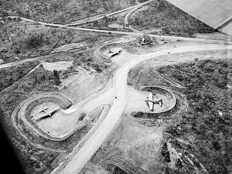 Jackson Airfield with B-17s. The field was named after Australian P-40 pilot, John Francis Jackson who was shot down in 1942.