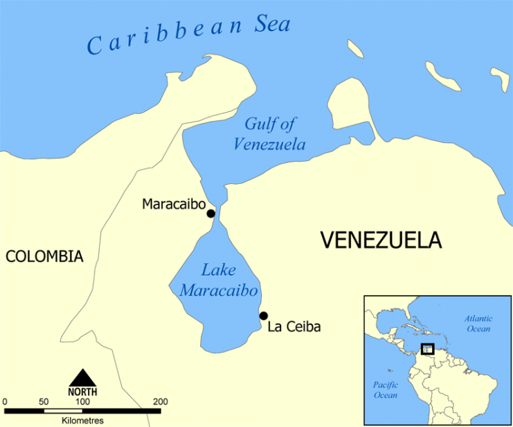 Lake Maracaibo map – NormanEinstein CC BY-SA 3.0