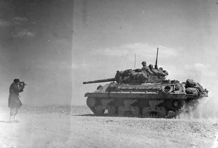 Tank Destroyer Heads To Battle Lines At Bir Marbott Pass East Of El Guettar In Tunisia 1943.
