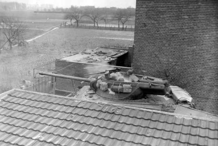 M36 35th Infantry Division 654th Tank Destroyer Battalion in Oberbrauch Germany 1945