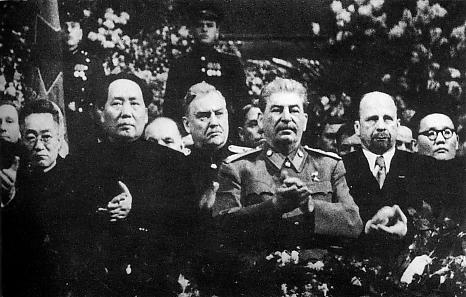 Mao at Joseph Stalin’s 70th birthday celebration in Moscow, December 1949.