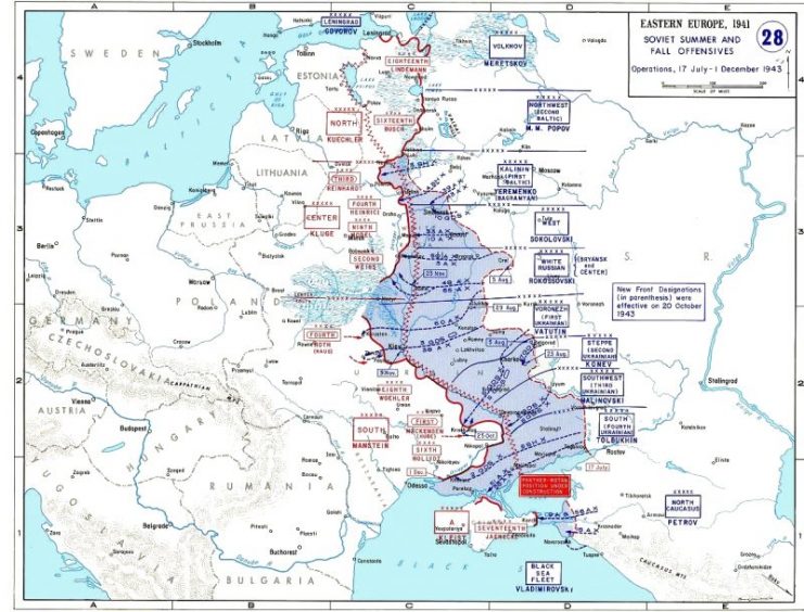Soviet summer and fall operations in 1943.