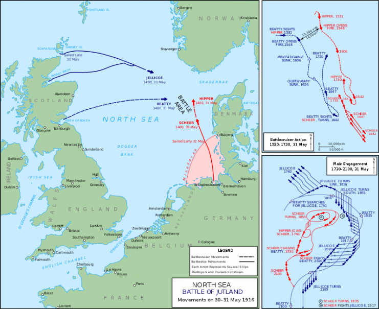 Maps of the Battle of Jutland – Grandiose CC BY-SA 3.0