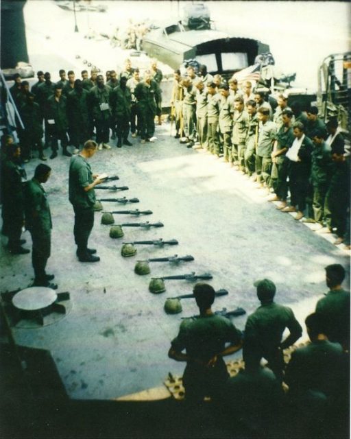 Memorial Service for Fallen Soldiers in Vietnam.