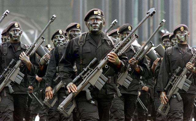 Mexican Special Forces with M82 Sniper Rifles – 2009.