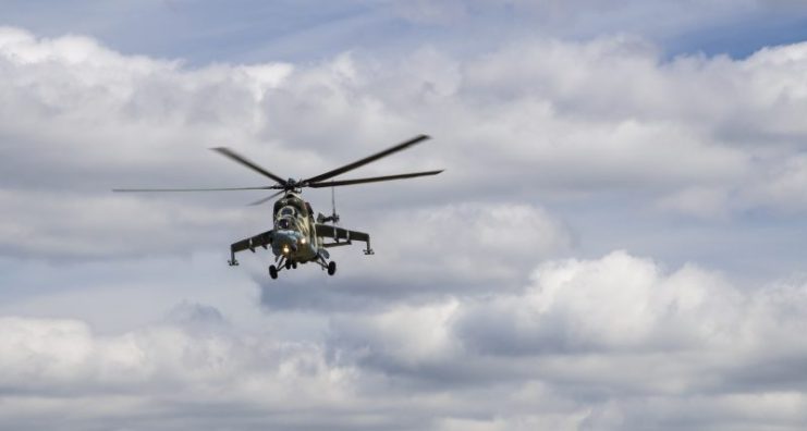 Mi-24 during an airshow in Minsk, Belarus