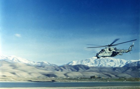 Mi-24 winter flight.