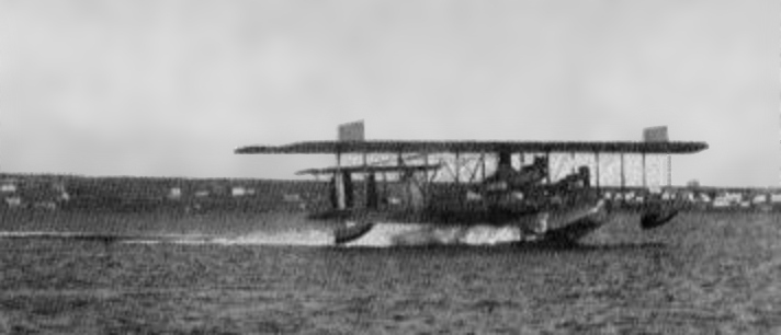 Curtiss NC Flying Boat “NC-3” skims across the water before takeoff, 1919.